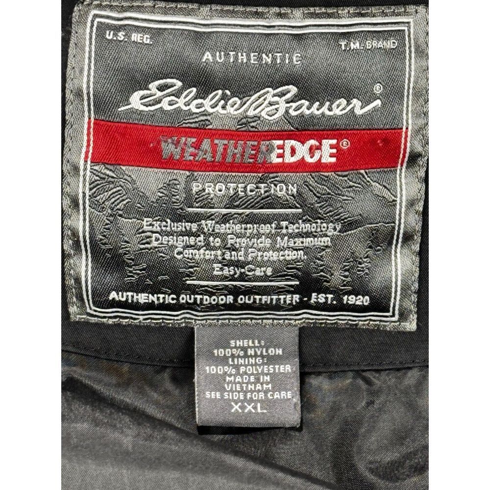 Eddie Bauer WeatherEdge Jacket Men XXL Black Full Zip Hooded Wind Rain - Picture 2 of 11